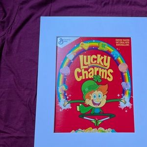 Lucky Charms cereal Art matted breakfast leprechaun